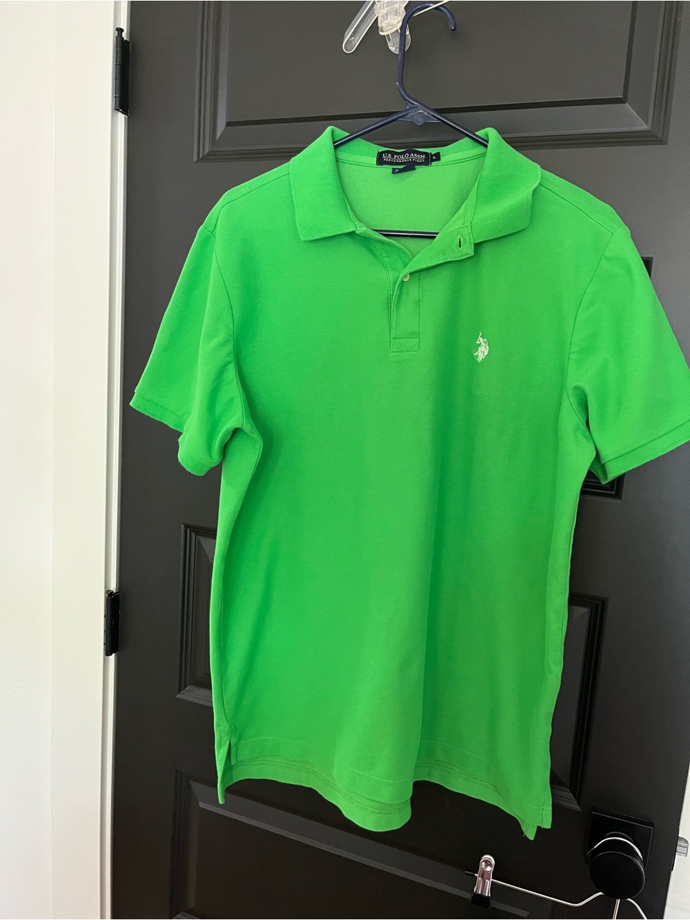 U.S. Polo Assn. Men’s Large Neon Green Polo with Embroidered Logo